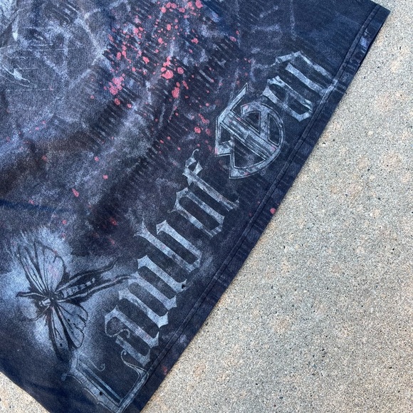 VINTAGE 00’S LAMB OF GOD GOTHIC THRASHED FADED T-SHIRT - Picture 15 of 16